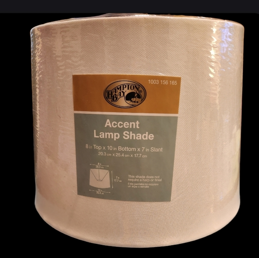 HAMPTON BAY ACCENT LAMP SHADE COLOR SLANT.